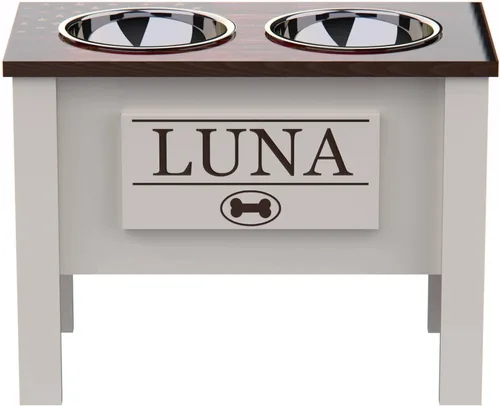 Miniatura 82 de GrooveThis Woodshop Soporte Personalizado de Cuenco Elevado para Perros de Tamaño Grande, Mediano, Pequeño y Extra Pequeño - Cuencos de Acero Negro