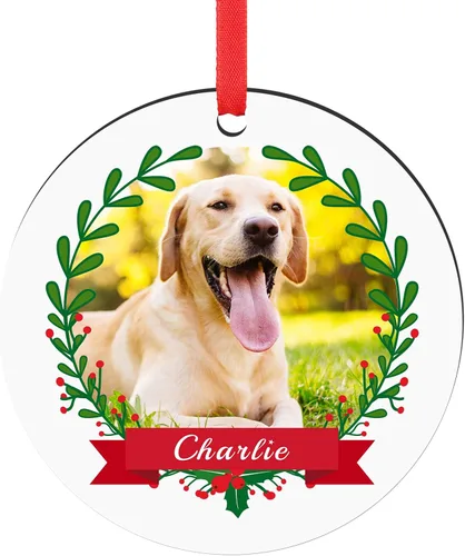 Miniatura 22 de Adornos de Navidad personalizados para la familia con foto - Adornos personalizados con foto y texto para árbol de Navidad 2025, decoración de árbol
