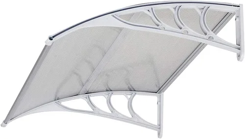 Miniatura 3 de Simply-Me Toldo de policarbonato para ventana de puerta, de 40 x 32 pulgadas, para puerta delantera, patio, exterior, protección UV, lluvia, nieve