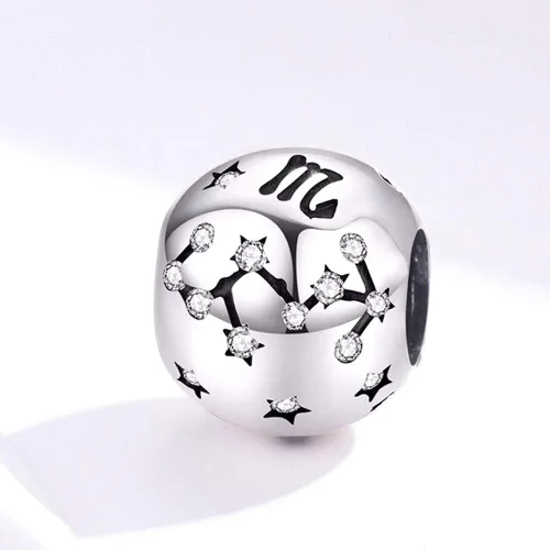 Miniatura 2 de LAMOONY Abalorio de constelación de plata de ley 925 para cumpleaños, aniversario, amor, fe para pulsera Pandora