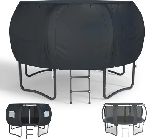 Miniatura 8 de XCZ cubierta de trampolín, tienda de trampolín, con ventanas de ventilación, diseño abierto. Adecuado para trampolines circulares de 8 pies de seis