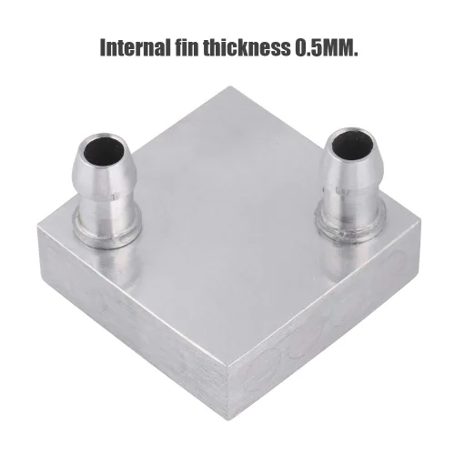Miniatura 7 de Cabezal de refrigeración por agua para computadora, bloque de aluminio de refrigeración por agua de 1.575 x 1.575 in para radiador de CPU, disipador