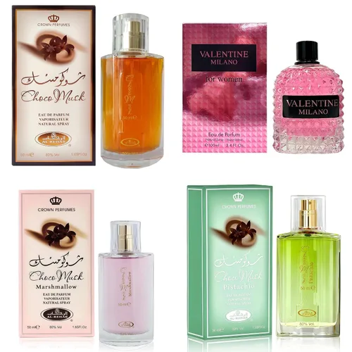 Miniatura 37 de AFLUXE Set de perfume para mujer, 4 piezas, colección Eau De Parfum de larga duración, almizcle Choco/Milano Mujer/6pm Rosa/7AM Fresh