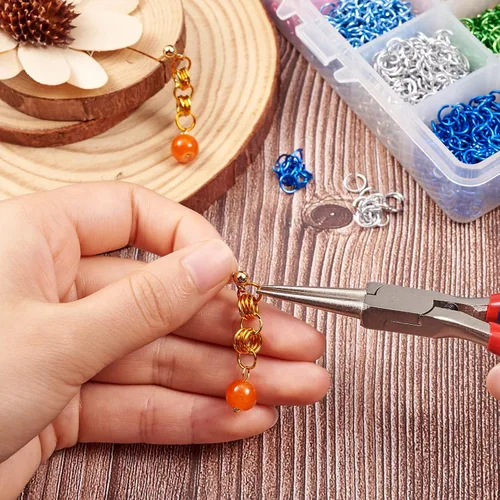 Miniatura 2 de KISSITTY 5050 anillos de aluminio de 0.236 pulgadas para manualidades, 10 colores, anillos abiertos, anillos de salto abiertos de 20 conectores