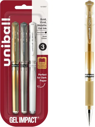 Miniatura 9 de Uniball Spectrum - Bolígrafos de gel retráctiles, punta media (0.028 in), tinta negra, paquete de 12 Negro