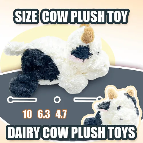 Miniatura 2 de Animal de Peluche Vaca Tierna, Juguetes de Peluche de 10" para Niños, Recuerdos de Fiesta para Niños Pequeños, Lindos Peluches de Vaca, Vacas