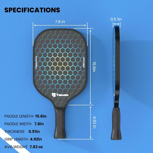 Miniatura 8 de Toovem Carbon Fiber Pickleball Paddles – Lightweight 2-Pack T300 Or 1 PC T700 Pickleball Paddle Carbon Fiber Racket, Pickle Ball Paddles Gifts with