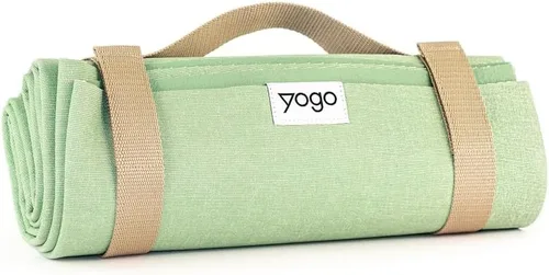 Miniatura 8 de Yogo Esterilla de Yoga de Viaje Plegable Ultraligera con Correas Incorporadas, Goma Vegetal Certificada FSC®, Agarre Adherente, Antideslizante, La