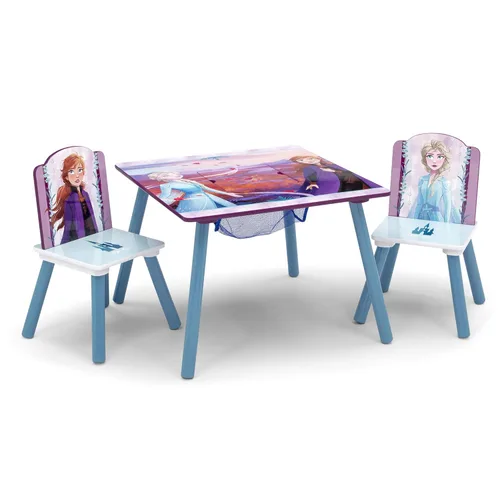 Miniatura 2 de Delta Children Juego de mesa y silla para niños con almacenamiento (2 sillas incluidas), ideal para artes, manualidades y silla tapizada, madera