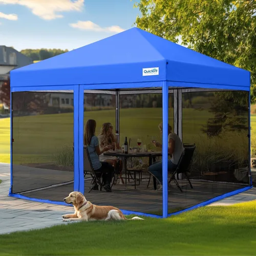Miniatura 13 de Toldo desplegable Quictent Ez con pantalla de malla para carpa, con laterales de malla Canela