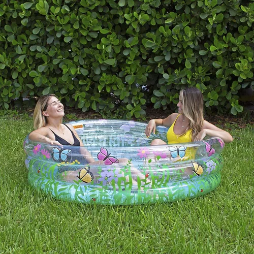 Miniatura 5 de Poolcandy Piscinas inflables para hasta 3 adultos (impresionante jardín, flor y mariposa impresión piscina inflable)