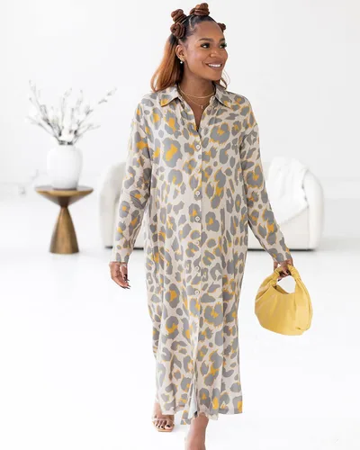 Miniatura 2 de The Drop Vestido con estampado de guepardo crema irlandés para mujer por victoriouslogan
