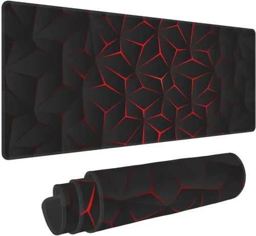Miniatura 15 de Alfombrilla de mouse grande de gato negro XL extendida para juegos de anime, alfombrilla de escritorio larga con base de goma antideslizante