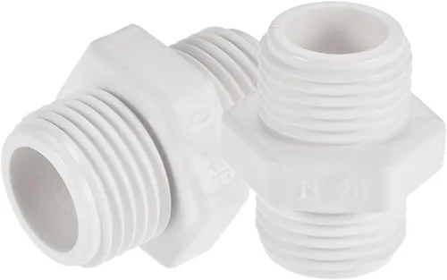 Miniatura 4 de M METERXITY Paquete de 4 accesorios de tubería de rosca macho de PVC – conector de manguera adaptador de rosca macho hexagonal G1/2, adaptador