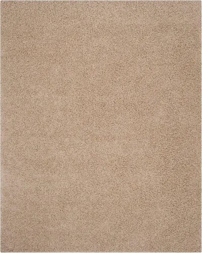 Miniatura 2 de SAFAVIEH Alfombra de área de 8x10 pies - Colección Athens Shag - Grande - Beige, no desprende pelusa y fácil de limpiar, ideal para sala de estar