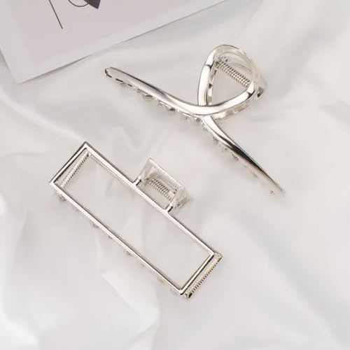 Miniatura 5 de Mehayi 3 PCS Pinzas de Garra de Metal Grandes para Cabello Grueso y Pesado, Pinzas de Cabello Grandes Antideslizantes Tipo Barrette con Mordaza