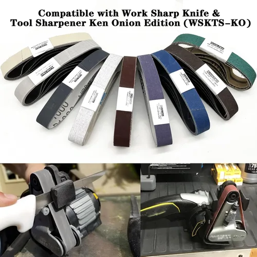 Miniatura 4 de Kit de 45 piezas de banda de lijado de repuesto de 3/4" x 12" para el afilador de cuchillos y herramientas Work Sharp Ken Onion Edition (WSKTS-KO)