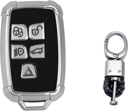 Miniatura 11 de x xotic tech Funda para llavero compatible con Range Rover Evoque Discovery LR4 Land Rover Sport o Jaguar XF XJ F-PACE F-Type 5 botones, protección