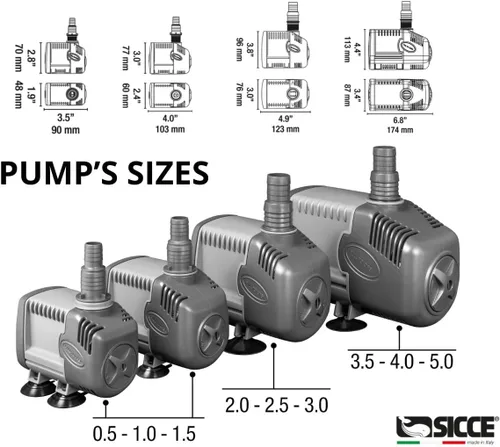 Miniatura 10 de SICCE Syncra Silent 0.5 Multifunción 185 GPH Bomba de Agua Sumergible Fabricada en Italia 8W Ultra Silenciosa y Duradera para Acuario, Tanque