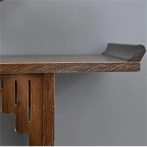 Miniatura 10 de Gdrasuya10 Mesa de sofá consola de bambú de nogal de 40 pulgadas, mesa de sofá vintage, mesa de consola estrecha y larga, estilo japonés, mesa