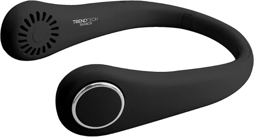 Miniatura 2 de Wireless Express Ventilador de cuello sin aspas con banda para el cuello, ventilador pequeño y ligero, mini ventilador USB portátil, ventilador Negro