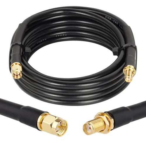 Miniatura 15 de XRDS -RF Cable SMA de 1 pie, cable de extensión SMA con conector SMA macho a SMA hembra de 50 ohmios KMR240 cable coaxial SMA de baja pérdida