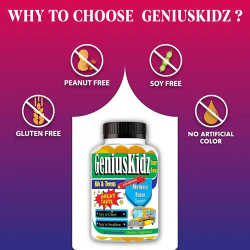 Miniatura 6 de Celebrity Lifestyle Product Suplemento de enfoque de apoyo cerebral para niños y adolescentes Omega 3 gomita de vitamina memoria y atención