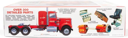 Miniatura 3 de Kit de modelo Kenworth 925 Tractor Coca-Cola AMT a escala 1:25