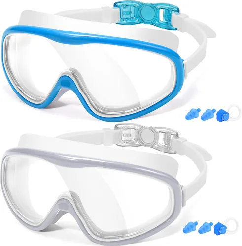 Miniatura 11 de Braylin Gafas de natación para adultos, paquete de 2 gafas de natación de visión amplia para hombres, mujeres, jóvenes, adolescentes, antivaho y más