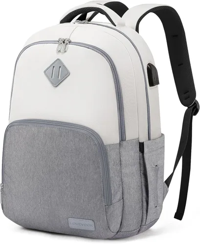 LOVEVOOK Mochila escolar para mujeres y hombres, mochila clásica con compartimento para laptop de 15.6 pulgadas, bolsa ligera para libros