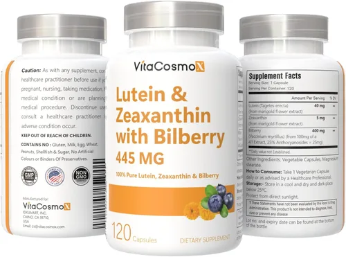 Miniatura 3 de Luteína con zeaxantina, cápsulas veganas, 120 unidades, 40 mg de luteína + 4 mg de zeaxantina por porción, sin OMG, sin gluten