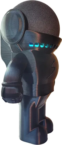 Splin Soporte de mesa compatible con Amazon Alexa Smart Speaker Echo Dot (4ª y 5ª generación) y Apple HomePod Mini, estilo robot Astro Hero (negro)