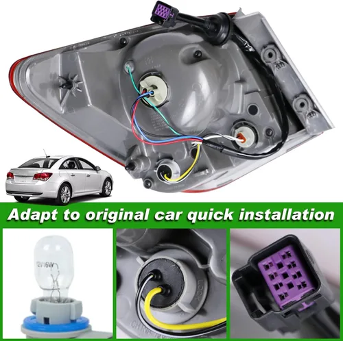 Miniatura 4 de Lochnchn Luz Trasera Compatible con Chevrolet Cruze 2011-2015 Cruze Limited 2016 Ensamble de Lámpara de Luz Trasera Izquierda del Lado del Conductor