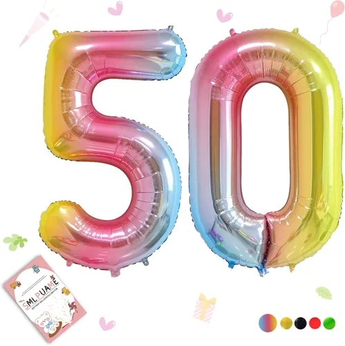 Miniatura 91 de Globos de números de 40 pulgadas del 0 al 9 dorados grandes del número 0, globos digitales para suministros de decoración de celebración de fiesta