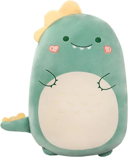 Kekeso Almohada de dinosaurio de felpa para abrazar, lindo peluche de juguete de animal de felpa suave, peluche de dibujos animados para dormir para