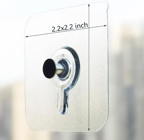 Miniatura 2 de 20 ganchos adhesivos resistentes para fotos, ganchos de pared sin clavos de carga de 33 libras, ganchos adhesivos transparentes impermeables