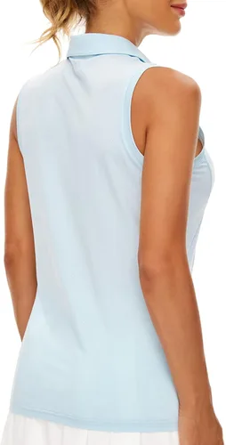 Miniatura 2 de Casei Polo de golf sin mangas para mujer, UPF 50+, de secado rápido, con cuello