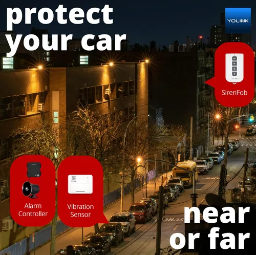 Miniatura 7 de YoLink Kit de sirena de seguridad para exteriores y controlador de alarma inteligente: 110 dB, inalámbrico, alimentado por batería, alcance de 1/4