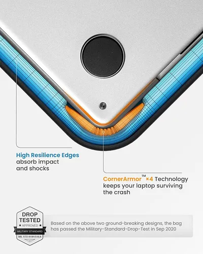Miniatura 5 de tomtoc Bolso de hombro protector 360 para portátil para MacBook Air de 13 pulgadas 2025 M4/A3240, M3/A3113, M2/A2681, M1/A2337, MacBook Pro M2/M1