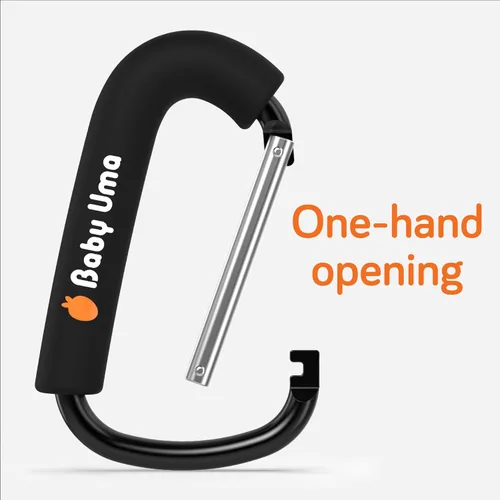 Miniatura 4 de Baby Uma Ganchos XL para Cochecito para Bolsas (Paquete de 2) – Clips y Ganchos Universales para Cochecito con Mango de Espuma, Capacidad