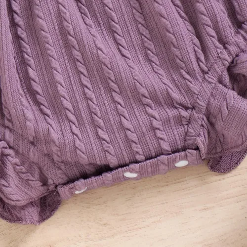Miniatura 6 de ZAXARRA Ropa de bebé recién nacida, manga larga, con botones frontales, volantes, mameluco, diadema, conjunto de 3 piezas, trajes de otoño e invierno