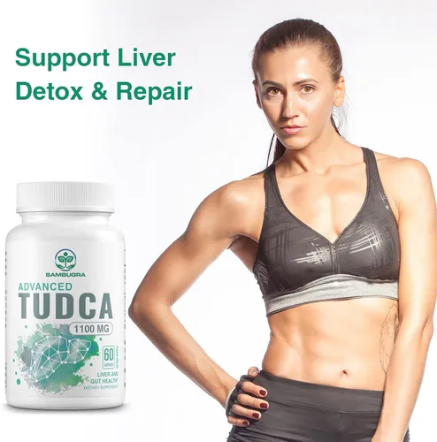 Miniatura 4 de Sambugra Suplementos de TUDCA para el Hígado 1100mg, Suplemento de Sal Biliar TUDCA de Fuerza Ultra Testado por Terceros, Apoyo Hepático