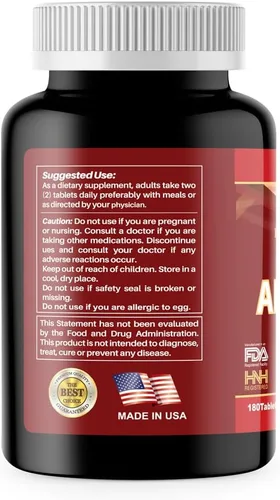 Miniatura 3 de Dr.K&C Suplemento de proteína de albúmina Mega 1000 mg, 1 botella (180 tabletas), apoyo diario de energía y bienestar