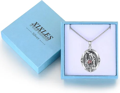 Miniatura 110 de Collar con colgante de plata de ley 925 con medalla de San Patrón, joyería religiosa para hombres y mujeres, con cadena de acero inoxidable 316L