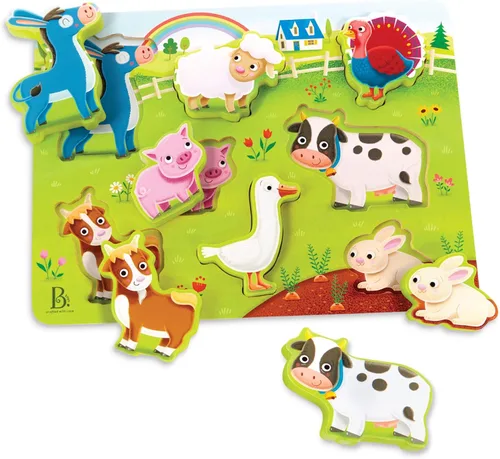 Miniatura 8 de B. Toys - Conjunto de rompecabezas macizos