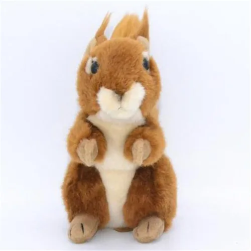 Miniatura 4 de JIANEEXSQ Animal de peluche realista de ardilla, modelo de ardilla realista, colección de regalo de felpa única para cumpleaños de niños (sentado)