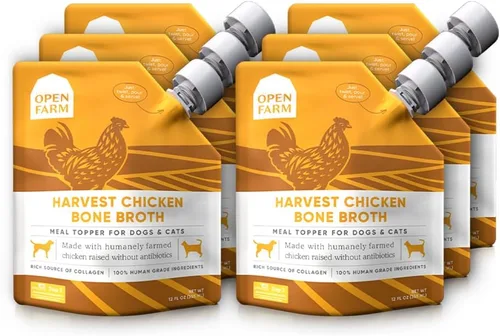 Miniatura 4 de Open Farm Caldo de hueso, adorno de comida para perros y gatos con carne de origen responsable y superalimentos sin sabores artificiales ni