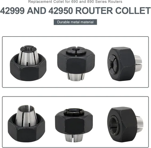 Miniatura 3 de Kit de Pinzas para Router Thaekuns 42999 1/4" y 42950 1/2" Compatible con Modelos PORTER CABLE - Pack de 2