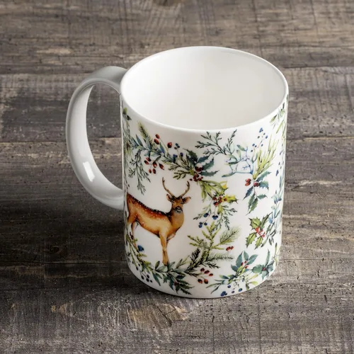 Miniatura 8 de Maison d' Hermine - Juego de tazas de café con asas de porcelana fina de hueso, paquete de una taza, tazas de té para bebidas calientes, capuchino