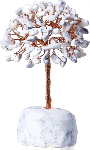 Miniatura 12 de QINJIEJIE Árbol de cristal de cuarzo rosa, cristales curativos, decoración de escritorio rosa, árbol de piedras preciosas naturales, base de alambre